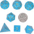 Amogeeli 7pcs Hand-Carved Crystal DND Dice Set, Stone Polyhedral Rolling Dice Kit for RPG Table Game