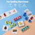 Wooden Blocks Spelling Game, Alphabet Puzzles Blocks, Montessori Learning Toy for Kids Ages