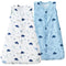david's kids Muslin Cotton Baby Sleep Sack 6-12 Months, 2 Pack, 100% Cotton, TOG 0.5, Dinosaur, Soft Wearable Blankets
