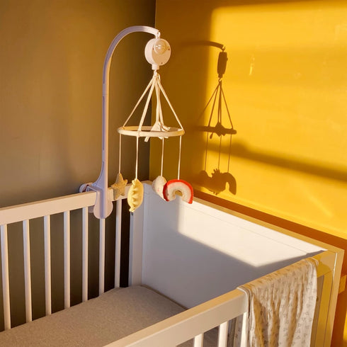 AICMEI 24 inch Crib Mobile Bed Bell Frame arm Bracket, Double nut Screw Fixing Frame -DIY Toy Decoration Bracket (Stand
