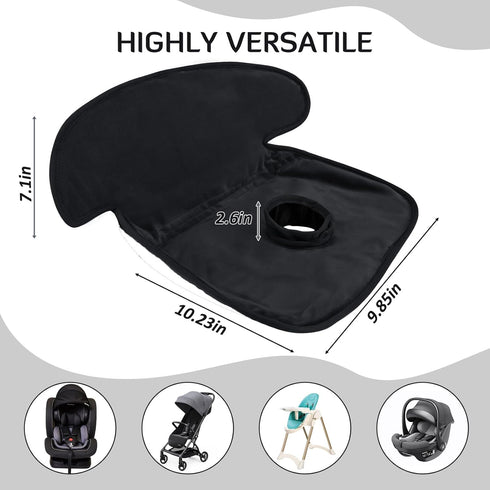 INFANZIA Dry Seat Car Seat Protector, Waterproof Liner for Potty Training Toddlers (Black, 1 Pack)