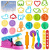 Dough Tools Play for Kids, Toy Accessories Set with Stamps, Cutter, Scissor, Roller, Molds for Age 2-8