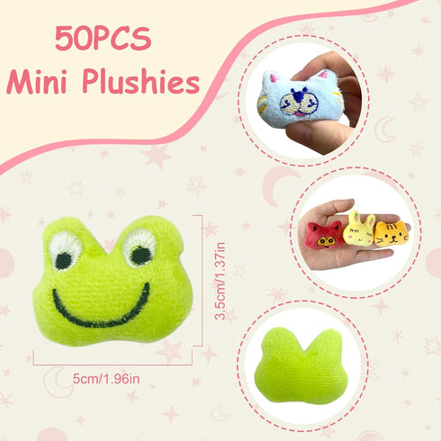 50 Set, Easter PCS Random Mini Stuffed Animal Plush Toys Cute Small Stuffed Toy for Classroom Treasure Box Toys Prize