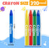 320 Count (80 Sets 4 Packs, FUMILE Crayons of Colors), Non-Toxic Crayon Bulk Individual Mini Crayons for Kids Party