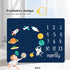 40 50IN Baby Monthly Milestone Star Astronaut Boy Blanket - Newborn Swaddle, Party Favors, Photography Backdrop Props