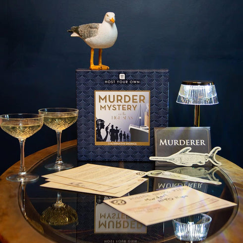 Talking Tables Reusable Murder Mystery Game, Death on The Boat, Interactive Family Dinner Party Game for 5-12 Players