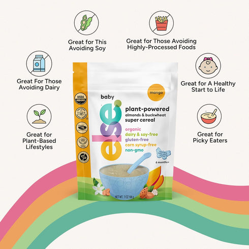 6 3 Pack) Else Nutrition Super Cereal For Babies mo+, Made With Real Whole Plants for a Nutritionally Balanced meal