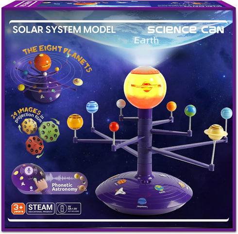 Science Can Solar System for Kids, Talking Astronomy Solar System Model Kit,