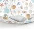 Summer Ocean Boho Nursing Pillow Covers for Boy Girl Seashells Conch Starfish Corals Anchors Nursing Pillow Slipcovers