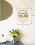 As For Me and My House, We Will Serve the Lord - Canvas Hanging Flag Banner Wall Sign - Bible Verse Decor