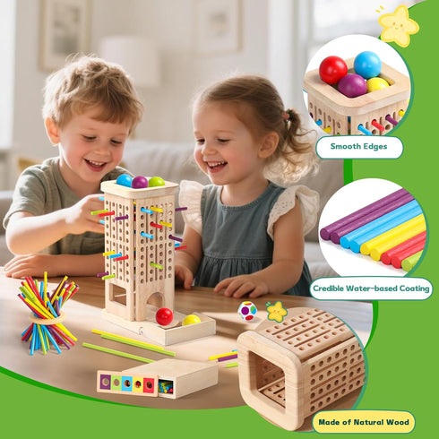 3 5 4 5 6 Montessori Toys for Year Old Fine Motor Skills Toys for Year Old Wooden Board Game Operation Games