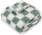 HOMRITAR Checkered Baby Blanket 30 x 40 Inch, Sage Green Soft Fluffy Reversible Lightweight Blanket