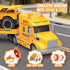 3 4 5 6 27" 3-in-1 Toddler Toys for Year Old Boys - Large Semi Construction Carrier Truck Toy with Excavator and Dump