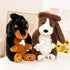 14" PEACH CAT Rottweiler Dog Stuffed Animal Cute Puppy Plushies Soft Plush Toys Gifts for Kids Black