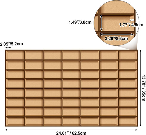 1 Piece Toy Car Display Case - 56 Space Wooden Wheels Shelf for Collectibles, Toy Figurines, Tiny Dolls