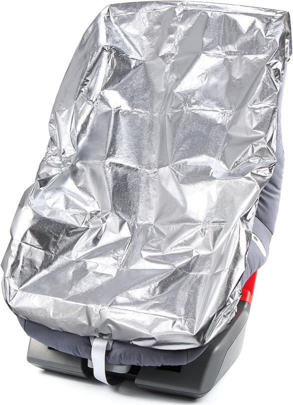 Baby Car Seat Sun Shade Cover - Toddler Car Seat Cooler with Draw String, Blocks Sunlight & UV Rays (42.5" x 29")