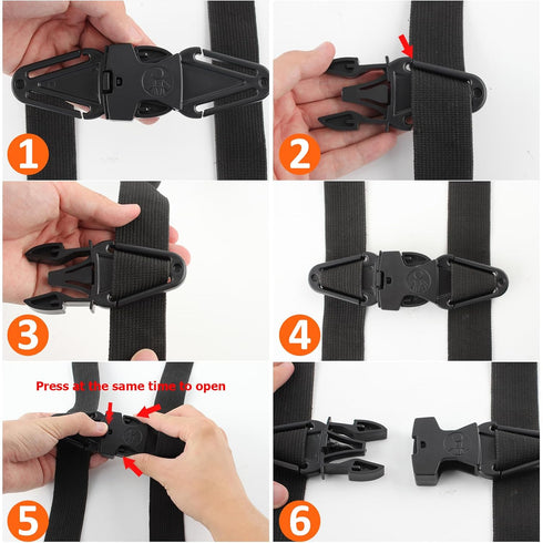 1.5 Chairs/Strollers/Reins(2 Pack) Anti Escape Safety Clip Baby Harness Chest Clips, Chest Strap Lock Prevent