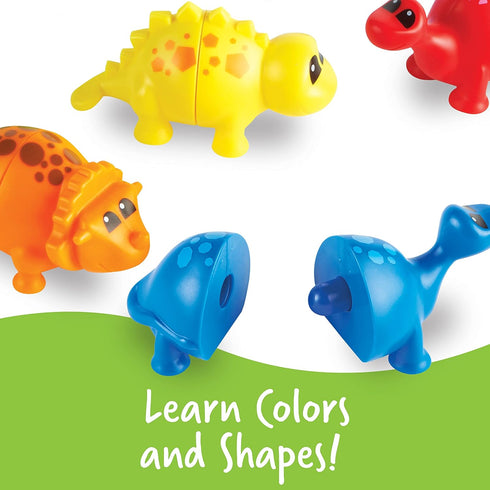 Learning Resources Snap-n-Learn Matching Dinos - 18 Pieces, Toddler Fine Motor Toys, Counting & Sorting