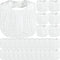 Reginary 30 Pack White Muslin Baby Bibs Bulk Adjustable 6 Layers Baby