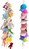 2pcs Stuffed Animal Storage Chain - Boho Stuffed Animal Hammock with 40pcs Metal Clips, Hanging Storage for Kids