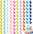 100 Pack Mini Resin Ducks, Multicolor Tiny Ducks Wearing Party Hats for Micro Landscape Dollhouse Garden