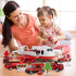 Dwi Dowellin Airplane Toy with Fire Truck Cars and Play Mat - Lights and Sounds for 3+ Years Old