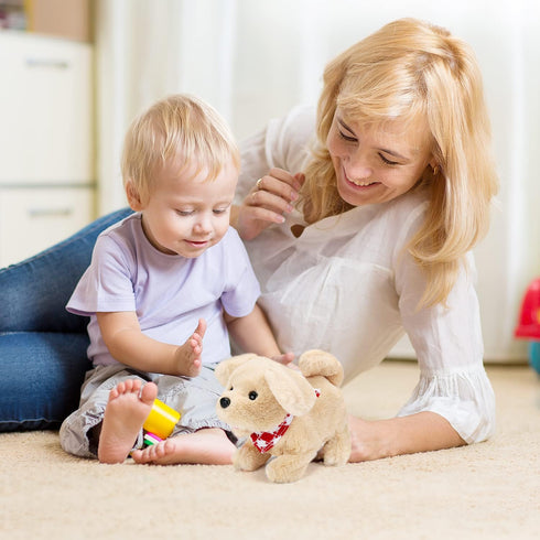 Electric Plush Toys Corgi Puppy - Interactive Pet Dog with Walking, Barking, Tail Wagging for Kids