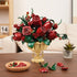 Set, 12+ PLAXSOON Rose Flower Building Mothers Day Botanicals Flowers Bouquet Building Block Kit with Pot, Artificial
