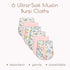 Set, 6 Pack 20"x9" 100% Set Muslin Burp Cloths for Baby Girl Cotton Burp Cloths Baby Girl, Large Absorbent Burping