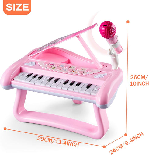 ZMZS First Birthday Toddler Piano Toys, 22 Keys Musical Keyboard for Kids Age 1-3 with Microphone