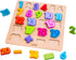 Wooden Number Puzzle Toys - ABC Letter & Number Puzzle for Toddlers 1-3 Years Old, Educational Gift