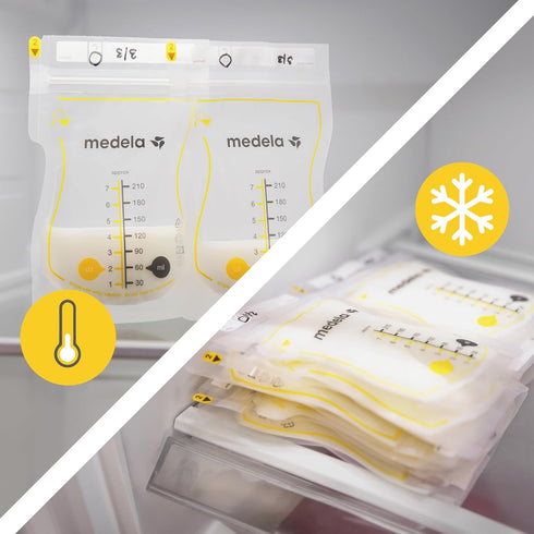 Medela Easy Pour Breastmilk Storage Bags | 100 Count 210ml | Disposable Leakproof Breast Milk Bags with Milk
