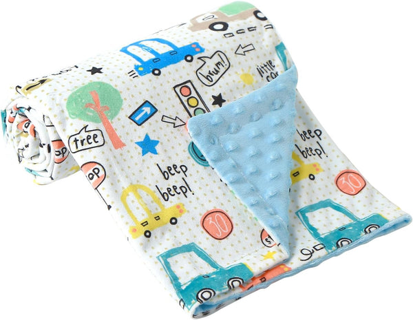 iEvolve Baby Nursery Bed Blankets Ultra Soft Double Layer Mini Blanket Minky