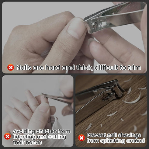 HSHGZSR 2 Trimmer Electric Nail Clipper Nail Cutter Safety Nail Clippers with Light and Speeds Portable Rechargeable