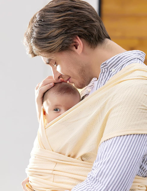 Momcozy Summer 8-35 lbs Baby Carrier AirMesh - The Perfect Sling for Newborns to Toddler - Cooling Fabric Baby Wrap