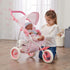 Badger Basket Toy Doll Folding Three Wheel Stroller for 22 inch Dolls - Pink/Gingham