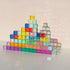Rainbow Crystal Acrylic Cubes, Children Learning Color Light Shadow Toy, 32PCS Stacking Gem Blocks