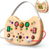 UdoUto Montessori Wooden Busy Board for Toddlers with LED Light Lights &