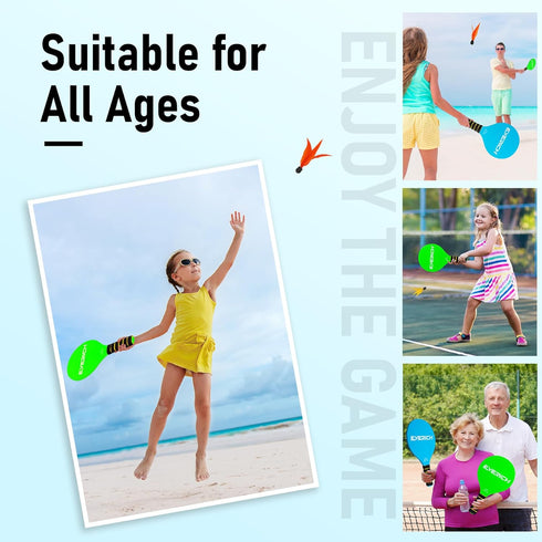 Set 3 4 5 6 7 8 9 10 11 12 Toss and Catch Ball & Paddle Ball, Outdoor Games for Kids Toys, Christmas Family Games