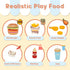 Set Playset WOODENFUN Pretend Play Food for Kids,Wooden Fast Food with Tray Hamburger Cola Fries Combo,Play Kitchen