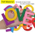 6.5cm Felt Letter Stickers, 52 Pieces Self-Adhesive Foam Alphabet Stickers A-Z, 8 Assorted Colors