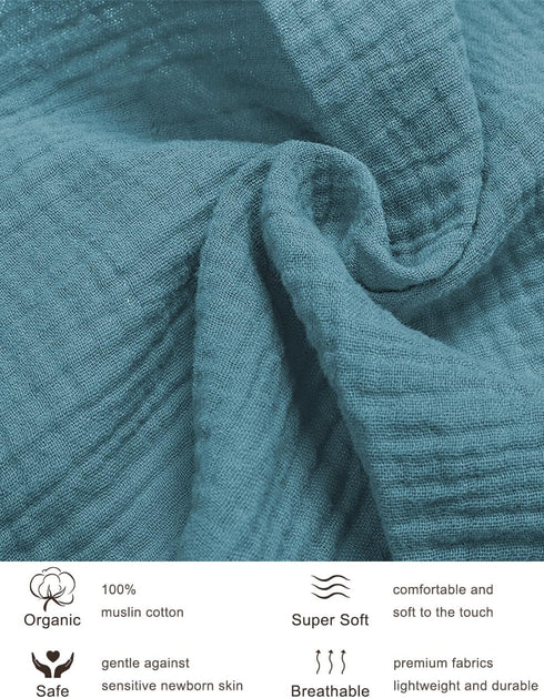Pack Pack 39"x27" Pack (46P-06) Blue Cotton and Play Sheets Fitted Boy, Muslin Small n Play Mattress Pad Cover, Soft
