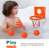 Bath Toys - Bathtub Basketball Hoop for Kids, Mold Free with 3 Strong Suction Cups and 4 Soft Balls - Fun Bath Toys