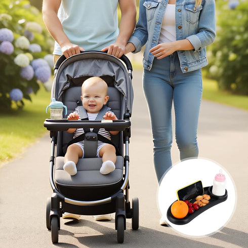 Jaarssho Universal Stroller Snack Tray Compatible with Mockingbird and Most Others Adjustable Universal Snack Tray