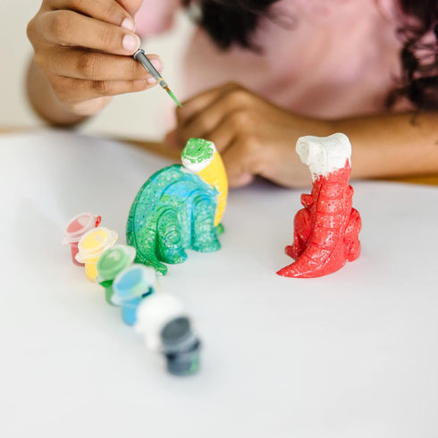 Melissa & Doug Created by Me! Dinosaur Figurines Craft Kit, 2 Resin Dinosaurs
