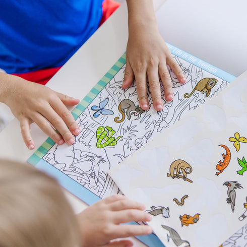 Melissa & Doug Seek and Find Sticker Pad, Animals (400+ Stickers, 14 Scenes to Color) for Kids Ages 4+