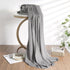 Hollyoo 100% 47''x47'' Muslin Swaddle Blanket, Viscose Made from Bamboo Solid Gray Unisex Swaddle Wrap, Soft Silky