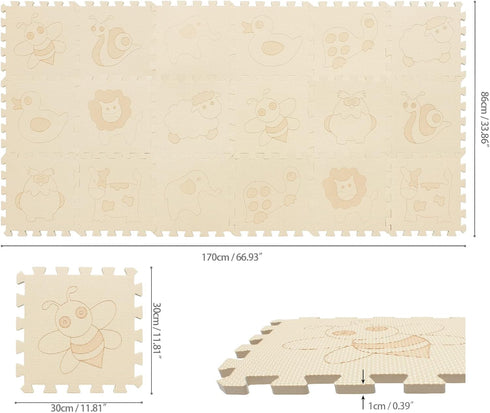 18 Tummy QL-11(J) b18N qqpp EVA Tiles Baby Play Mat for Playing, Interlocking Foam Floor Mats for Time & Crawling