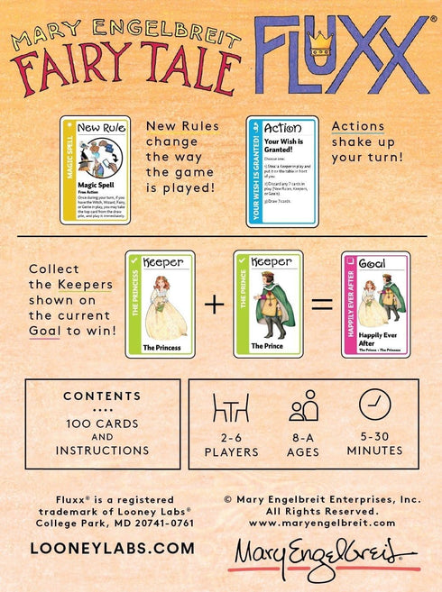 Looney Labs Fairy Tale Fluxx Card Game - Zany Adventures for All Ages