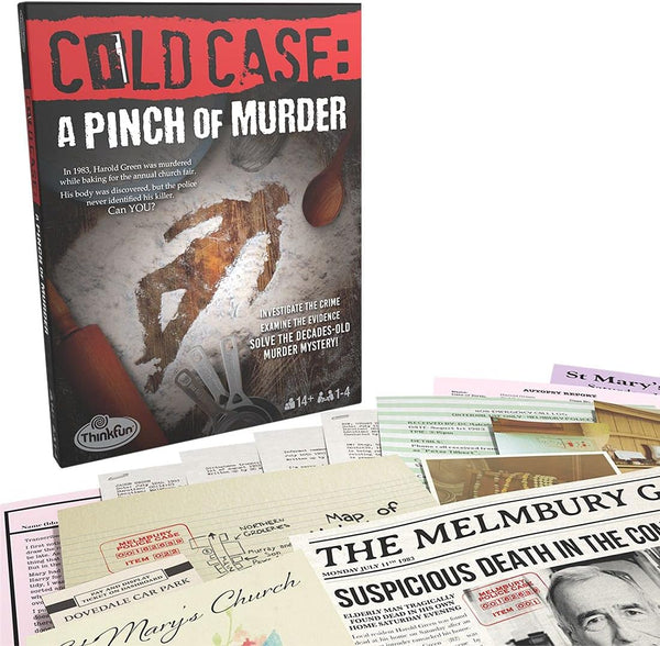 ThinkFun Cold Case: A Pinch of Murder - A Murder Mystery Game in a Box for Ages 14 and Up